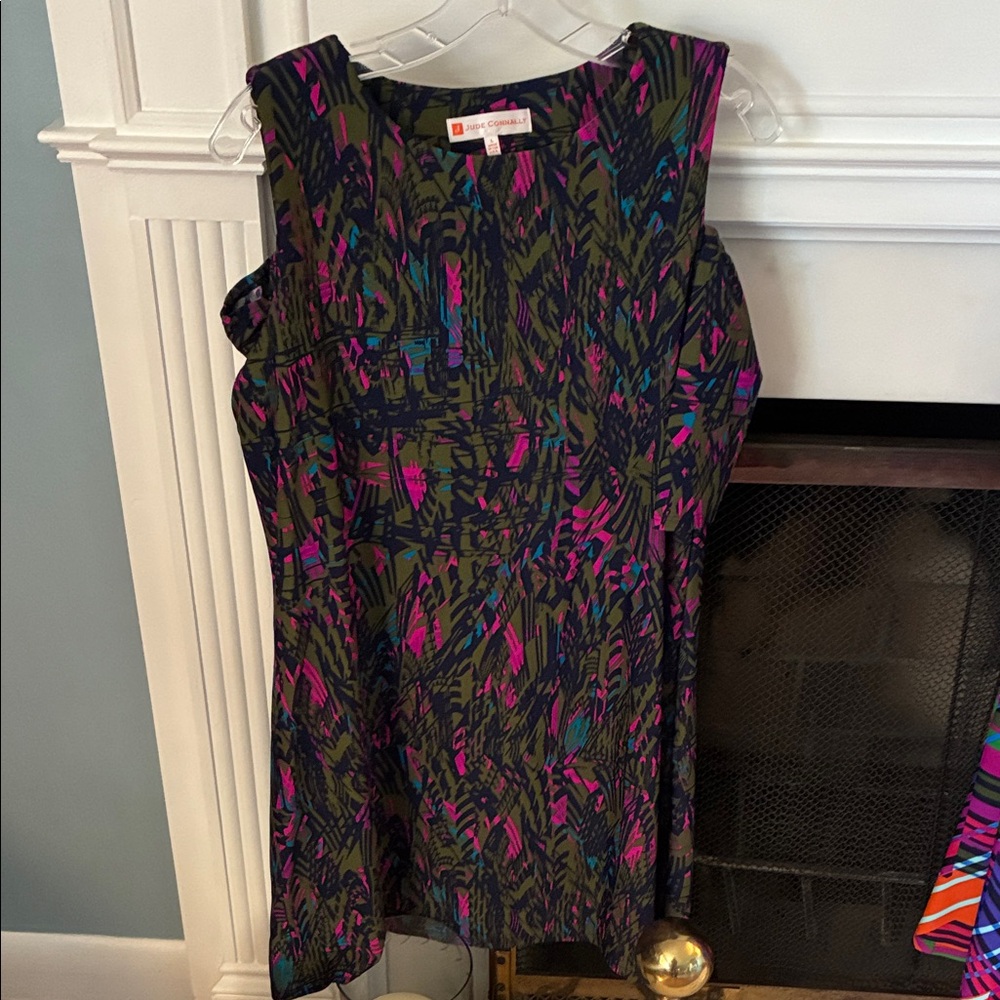 Jude Connally Multicolor Abstract Midi Dress
